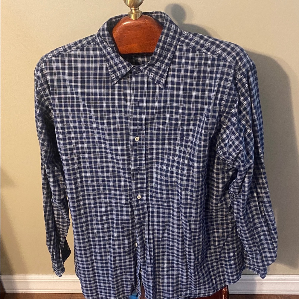 Ralph Lauren Navy Plaid Shirt